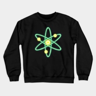 Green Neon Cosmos Atom Crewneck Sweatshirt